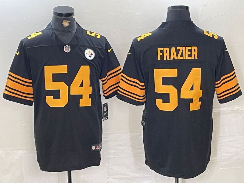 Men Pittsburgh Steelers #54 Frazier Black generation 2024 Nike Limited NFL Jersey style 1->tampa bay rays->MLB Jersey